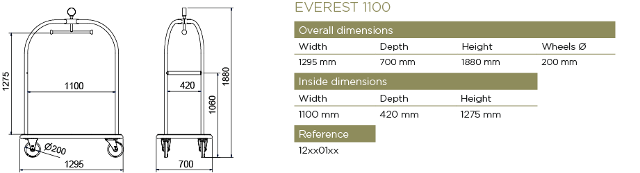 Tamaño e-Everest 1100