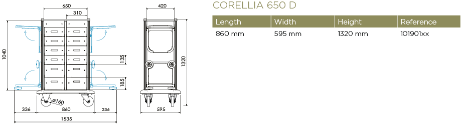 e-Corellia 650 Duo dimensions